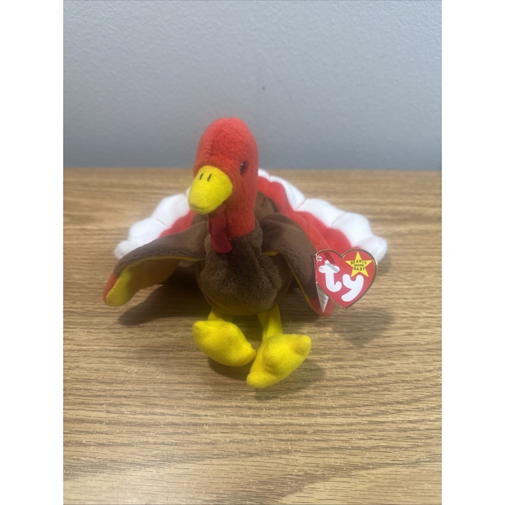 Ty Beanie Babies - Gobbles the Turkey w/Tag Thanksgiving - Picture 2 of 8